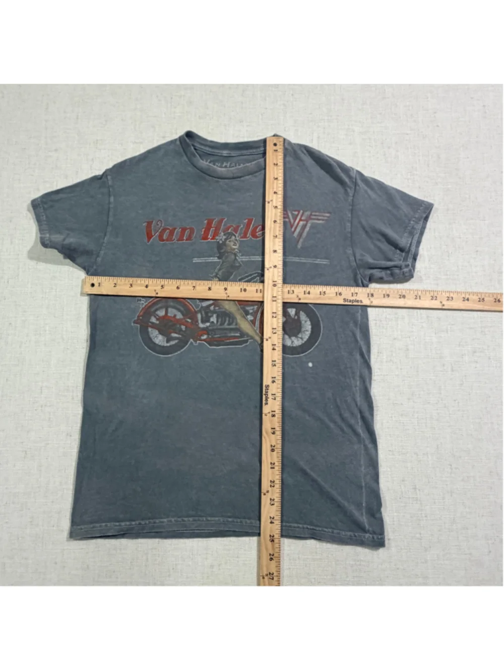 Van Halen Men’s Small Graphic T-Shirt Vintage Style Motorcycle